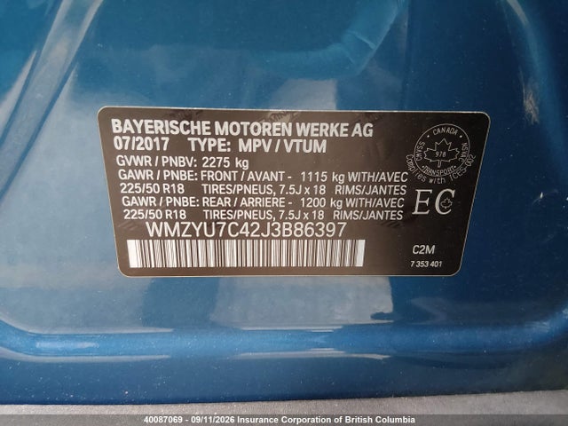 WMZYU7C42J3B86397 Mini E Countryman Cooper S