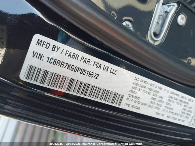 RAM 1500 Classic Tradesman 2023 1C6RR7KG0PS519572 Image 9