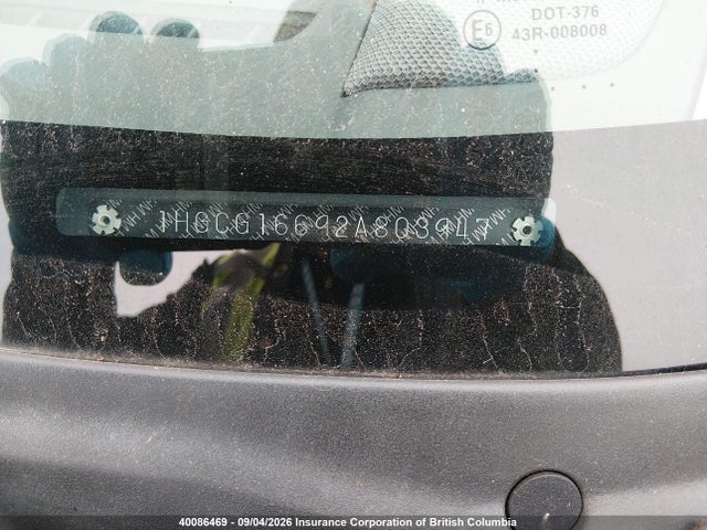 Aukcja sprzedaży 2002 Honda Accord Se, vin: 1HGCG16692A803947, numer aukcji: 40086469