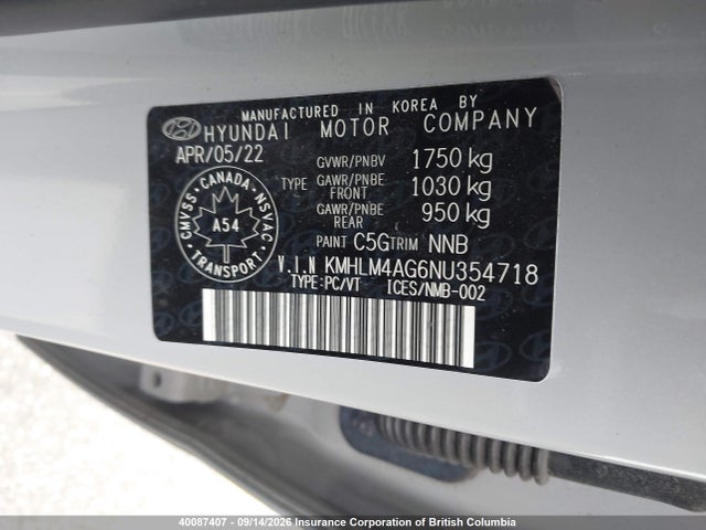 Hyundai ELANTRA SEL 2022 KMHLM4AG6NU354718 Image 9