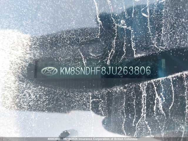 2018 Hyundai Santa Fe Xl Luxury მანქანა იყიდება აუქციონზე, vin: KM8SNDHF8JU263806, აუქციონის ნომერი: 40083683
