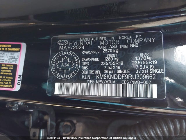 KM8KNDDF9RU309662 Hyundai Ioniq 5 Sel