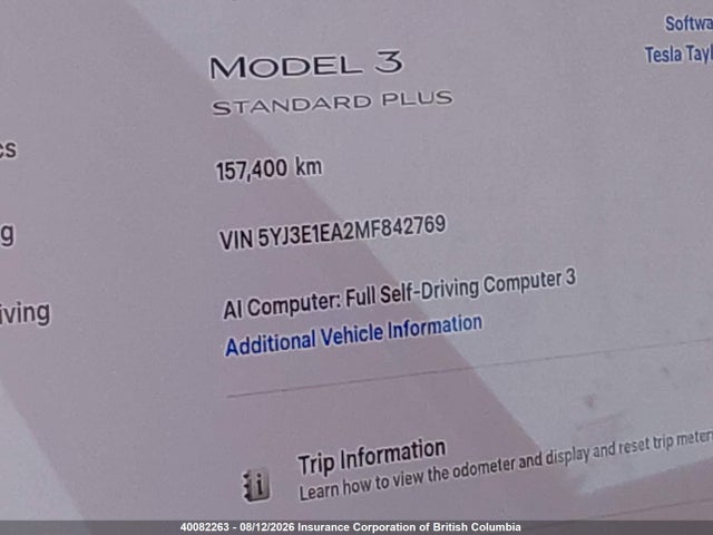 Tesla MODEL 3 2021 5YJ3E1EA2MF842769 Image 7