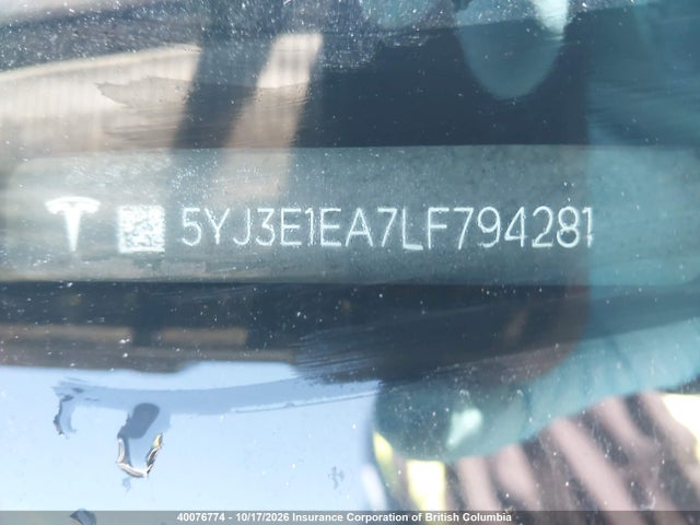 5YJ3E1EA7LF794281 Tesla MODEL 3