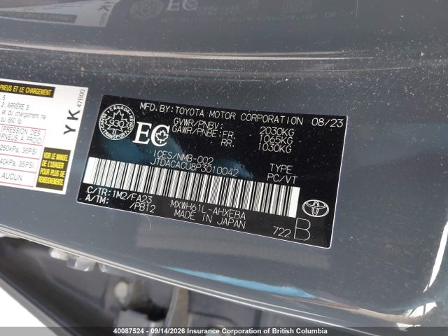 Toyota Prius 2023 JTDACACU8P3010042 Image 9