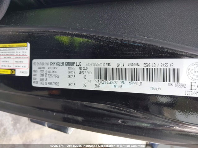 Продаж на аукціоні авто 2015 Jeep Wrangler Unlimited Sahara, vin: 1C4BJWEG9FL562727, номер лоту: 40087574
