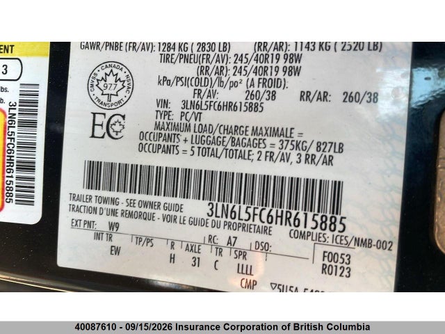 Lincoln MKZ 2017 3LN6L5FC6HR615885 Image 16