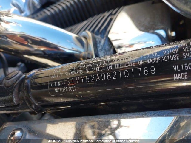 Aukcja sprzedaży 2008 Suzuki Vl1500, vin: JS1VY52A982101789, numer aukcji: 40087620