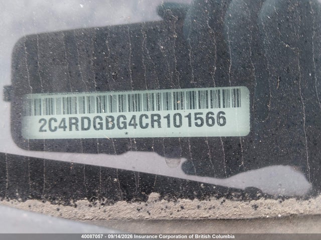 2012 Dodge Grand Caravan Se მანქანა იყიდება აუქციონზე, vin: 2C4RDGBG4CR101566, აუქციონის ნომერი: 40087057