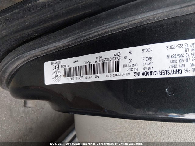 2012 Dodge Grand Caravan Se მანქანა იყიდება აუქციონზე, vin: 2C4RDGBG4CR101566, აუქციონის ნომერი: 40087057