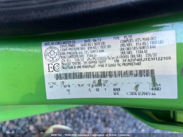 Продаж на аукціоні авто 2014 Ford Fiesta Se, vin: 3FADP4BJXEM122109, номер лоту: 40087762