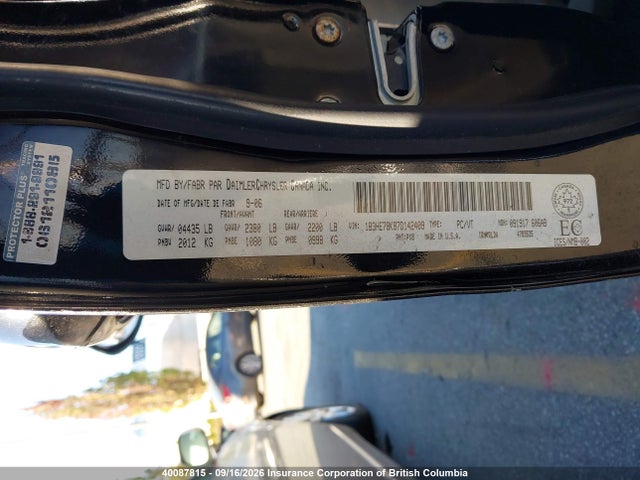 2007 Dodge Caliber R/t მანქანა იყიდება აუქციონზე, vin: 1B3HE78K87D142409, აუქციონის ნომერი: 40087815
