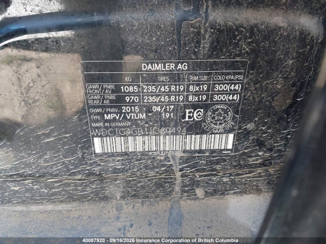 WDCTG4GB1JJ380494 Mercedes-Benz Gla 250 4matic