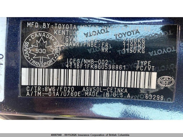 Продаж на аукціоні авто 2016 Toyota Camry, vin: 4T1BF1FK8GU598861, номер лоту: 40087948