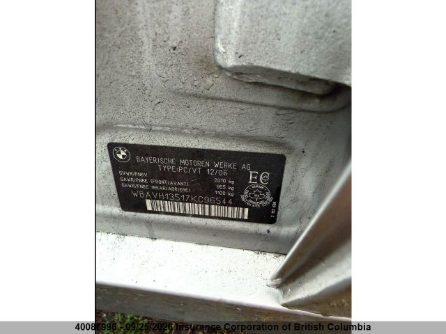 Продажа на аукционе авто 2007 Bmw 323i, vin: WBAVH13517KC96544, номер лота: 40087996