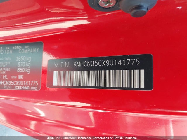 Продаж на аукціоні авто 2009 Hyundai Accent Se, vin: KMHCN35CX9U141775, номер лоту: 40083115