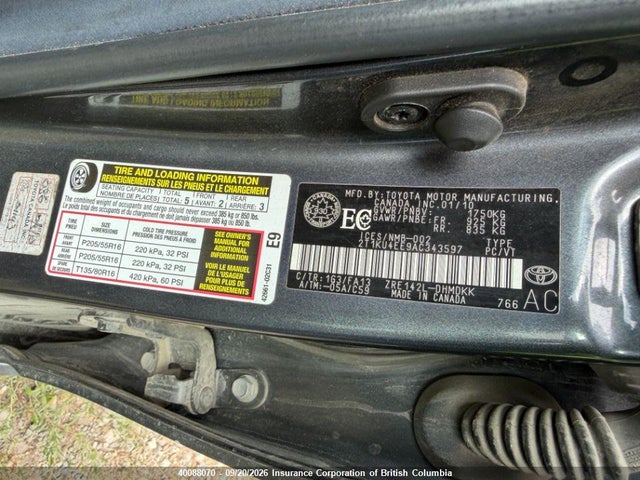 Продажа на аукционе авто 2010 Toyota Matrix, vin: 2T1KU4EE9AC343597, номер лота: 40088070