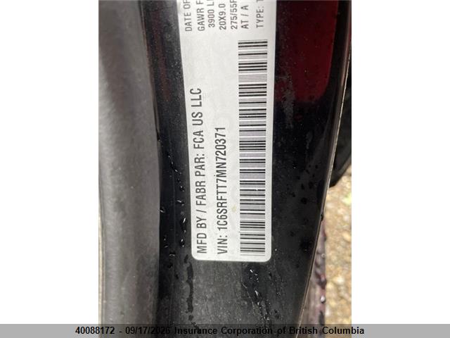1C6SRFTT7MN720371 RAM 1500 Sport