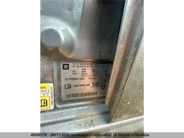 40088178 :رقم المزاد ، 3G1TX55E89L118641 vin ، 2009 Chevrolet Aveo مزاد بيع