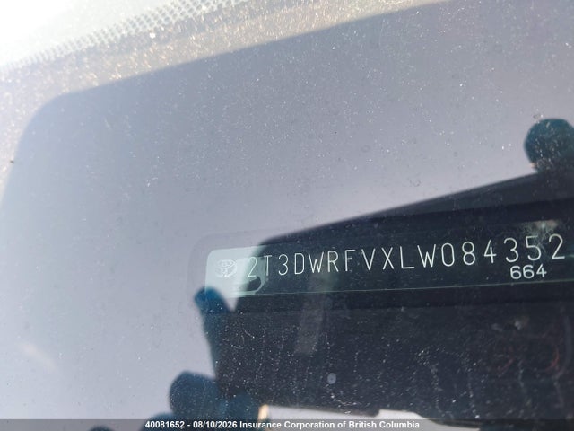 Toyota Rav4 Limited 2020 2T3DWRFVXLW084352 Image 9