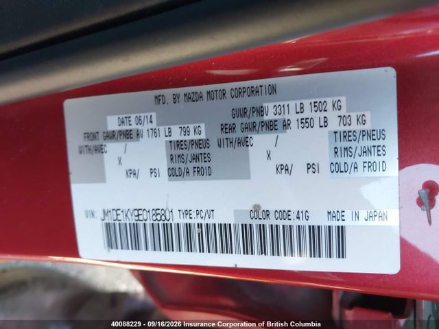 Mazda Mazda2 Sport 2014 JM1DE1KY9E0185801 Image 9
