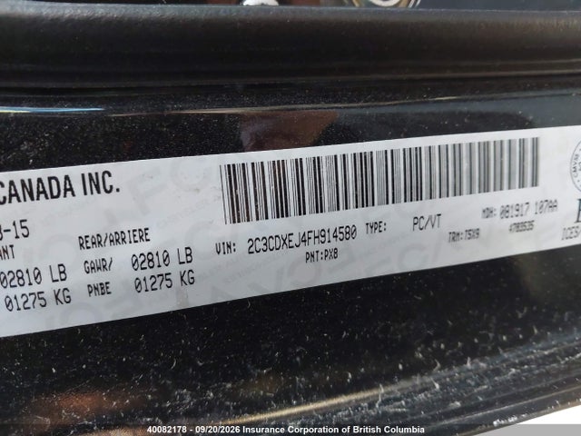 Продаж на аукціоні авто 2015 Dodge Charger Srt 392, vin: 2C3CDXEJ4FH914580, номер лоту: 40082178