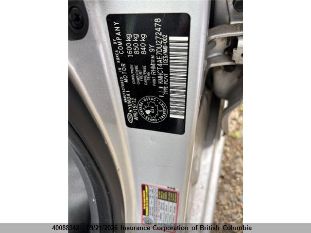 Продаж на аукціоні авто 2013 Hyundai Accent Gls/gs, vin: KMHCT4AE7DU272478, номер лоту: 40088342