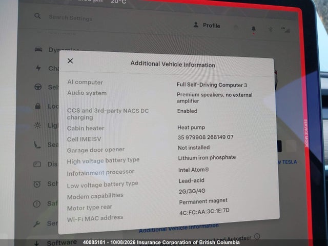 Tesla MODEL 3 2022 5YJ3E1EA1NF159558 Image 7