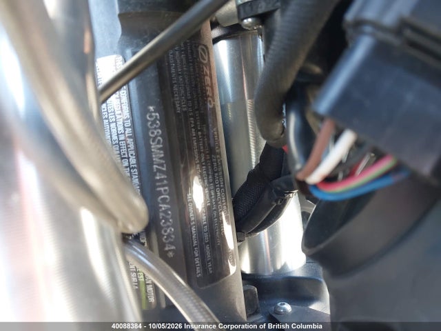 40088384 :رقم المزاد ، 538SMMZ41PCA23834 vin ، 2023 Zero Motorcycles Inc S مزاد بيع