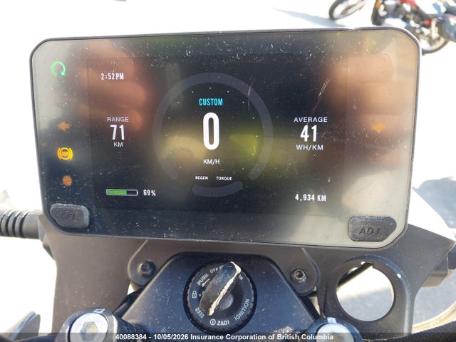 40088384 :رقم المزاد ، 538SMMZ41PCA23834 vin ، 2023 Zero Motorcycles Inc S مزاد بيع