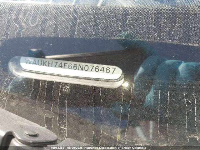 40083363 :رقم المزاد ، WAUKH74F66N076467 vin ، 2006 Audi A6 Avant Quattro مزاد بيع