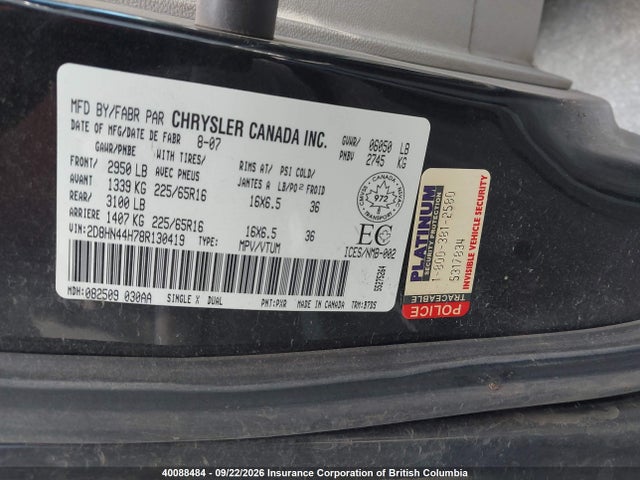 Продаж на аукціоні авто 2008 Dodge Grand Caravan Se, vin: 2D8HN44H78R130419, номер лоту: 40088484