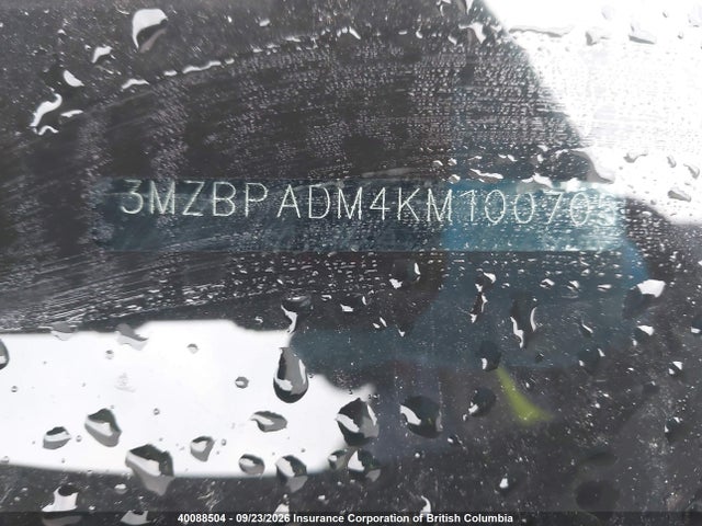Продажа на аукционе авто 2019 Mazda Mazda3, vin: 3MZBPADM4KM100705, номер лота: 40088504