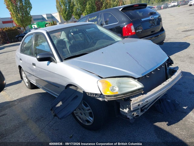 Продаж на аукціоні авто 2002 Honda Civic, vin: 2HGES16162H941054, номер лоту: 40088536
