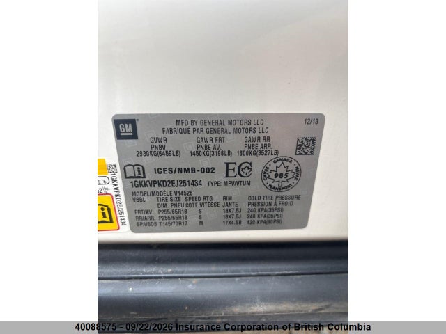 GMC Acadia Sle2 2014 1GKKVPKD2EJ251434 Image 13