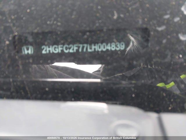Продажа на аукционе авто 2020 Honda Civic, vin: 2HGFC2F77LH004839, номер лота: 40088578
