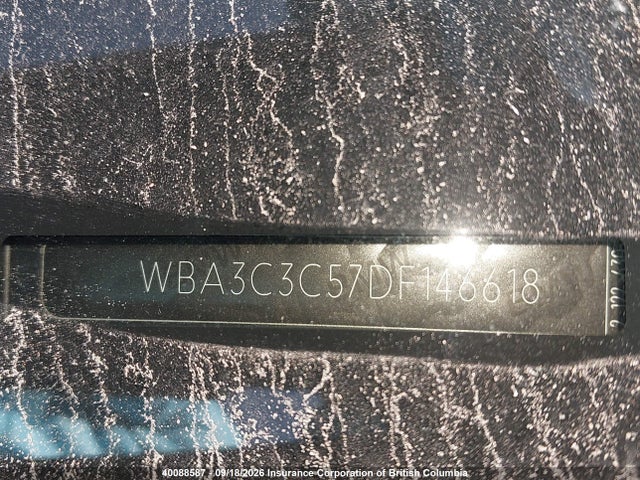 2013 Bmw 320i მანქანა იყიდება აუქციონზე, vin: WBA3C3C57DF146618, აუქციონის ნომერი: 40088587