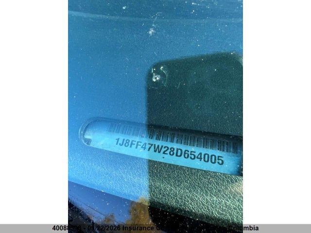 40088598 :رقم المزاد ، 1J8FF47W28D654005 vin ، 2008 Jeep Compass Sport/north مزاد بيع