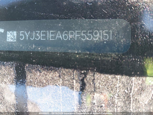 Aukcja sprzedaży 2023 Tesla Model 3 Rwd, vin: 5YJ3E1EA6PF559151, numer aukcji: 40088603