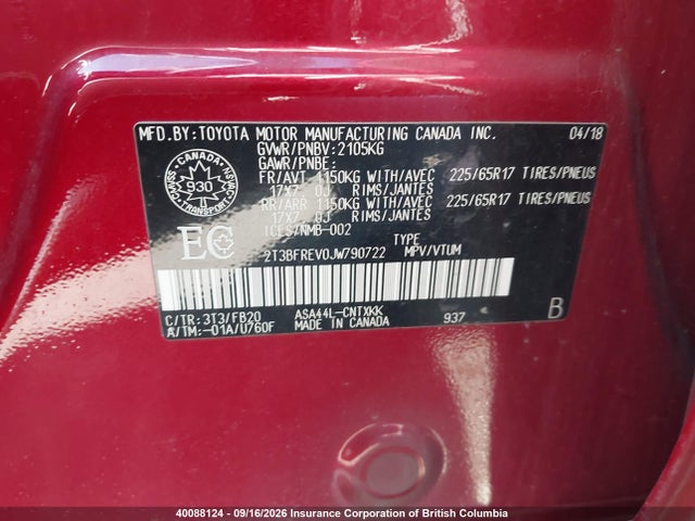 Toyota RAV4 LE 2018 2T3BFREV0JW790722 Image 9