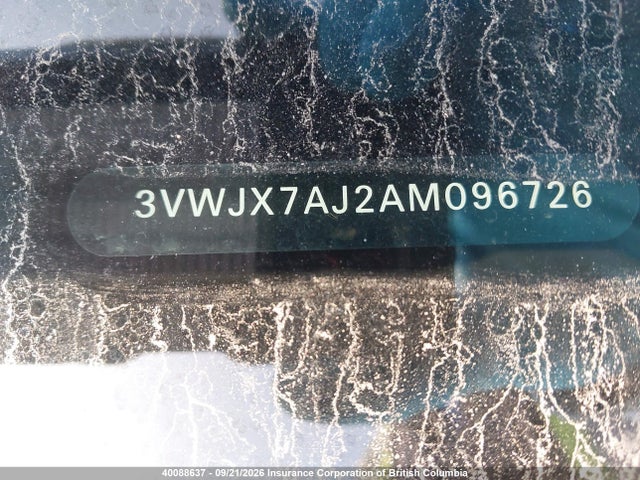 Aukcja sprzedaży 2010 Volkswagen Jetta, vin: 3VWJX7AJ2AM096726, numer aukcji: 40088637