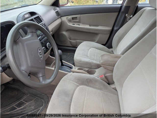 Aukcja sprzedaży 2009 Kia Spectra Lx/lx Convenience/lx Premium, vin: KNAFE221X95623720, numer aukcji: 40088647