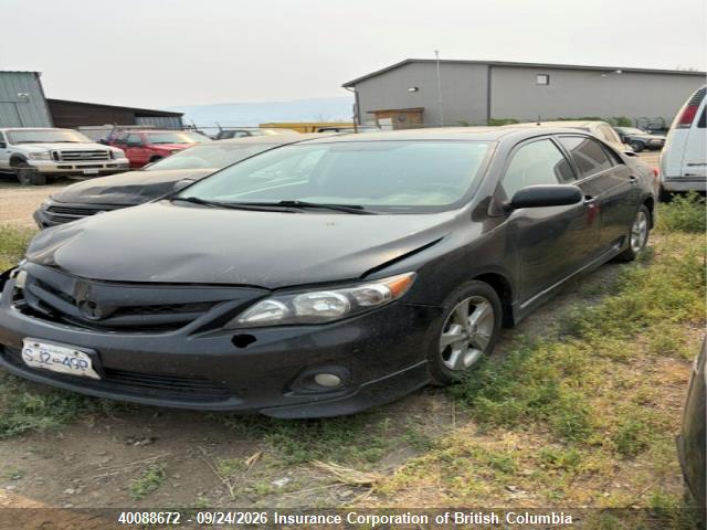 40088672 :رقم المزاد ، 2T1BU4EE9BC582181 vin ، 2011 Toyota Corolla S/le مزاد بيع