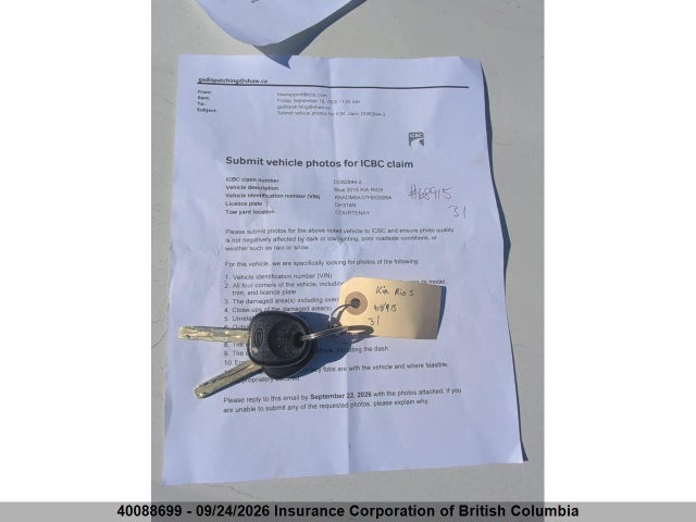 KNADM5A37F6520064 KIA RIO LX