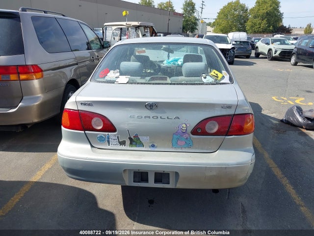 Продажа на аукционе авто 2002 Toyota Corolla Ce/le/s, vin: 2T1BR12E92C865183, номер лота: 40088722