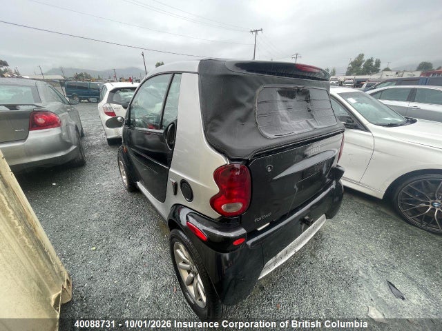 40088731 :رقم المزاد ، WMEAK00FX6J296605 vin ، 2006 Smart Fortwo مزاد بيع