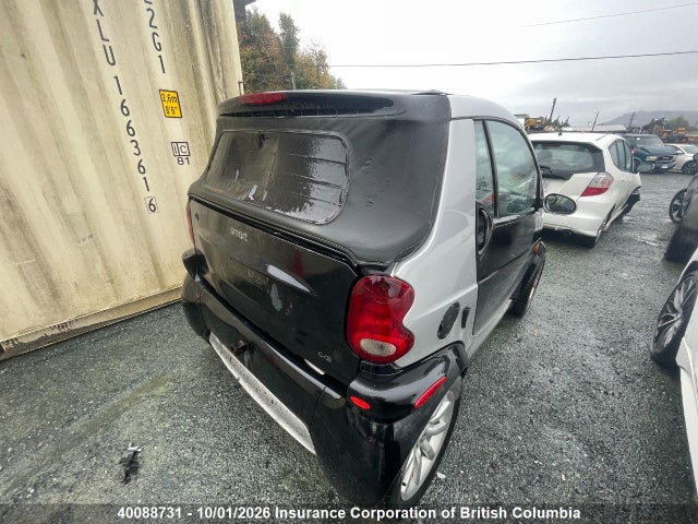 40088731 :رقم المزاد ، WMEAK00FX6J296605 vin ، 2006 Smart Fortwo مزاد بيع