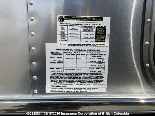 Airstream Globetrotter 2022 1STKNYG2XNJ561258 Image 23