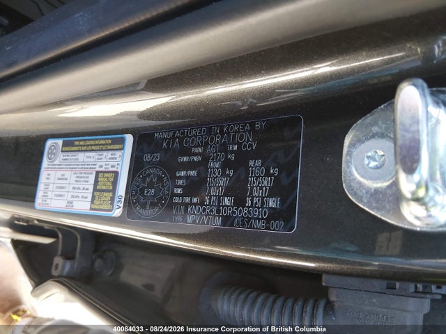 40084033 :رقم المزاد ، KNDCR3L10R5083910 vin ، 2024 Kia Niro Wind مزاد بيع
