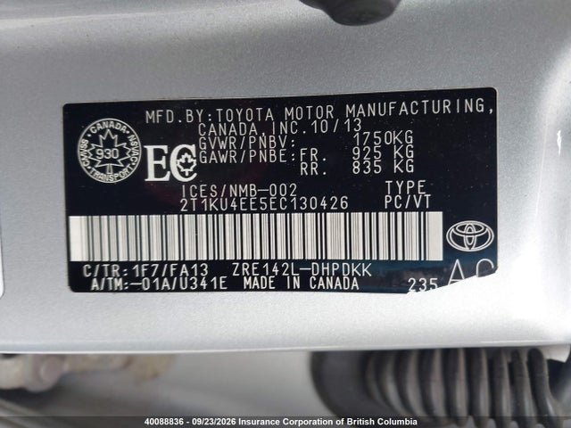 Продажа на аукционе авто 2014 Toyota Matrix, vin: 2T1KU4EE5EC130426, номер лота: 40088836